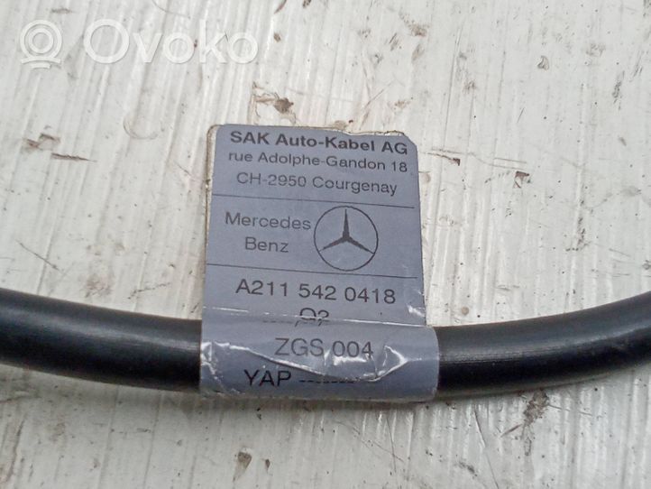 Mercedes-Benz CLS C219 Cavo negativo messa a terra (batteria) A2115420418