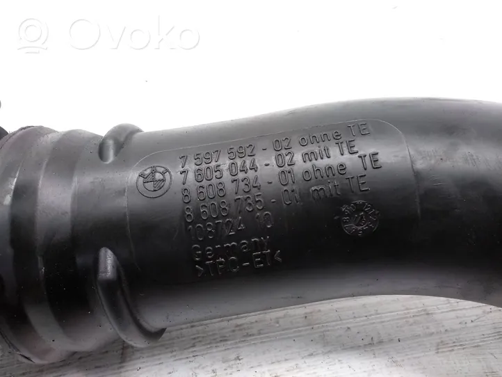 BMW 4 F32 F33 Tube d'admission de tuyau de refroidisseur intermédiaire 7597592