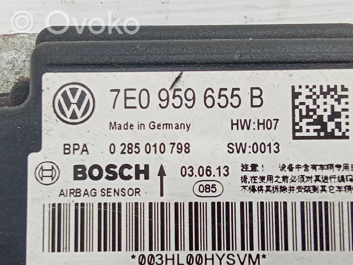 Volkswagen Caddy Airbag control unit/module 7E0959655B