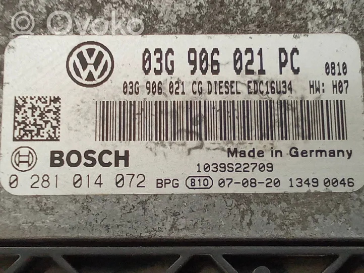 Volkswagen Caddy Motorsteuergerät/-modul 03G906021PC