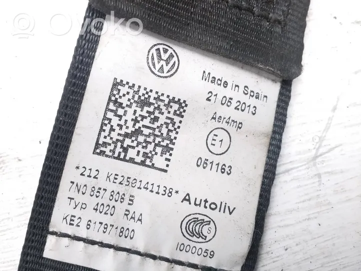 Volkswagen Sharan Cintura di sicurezza posteriore 7N0857806B