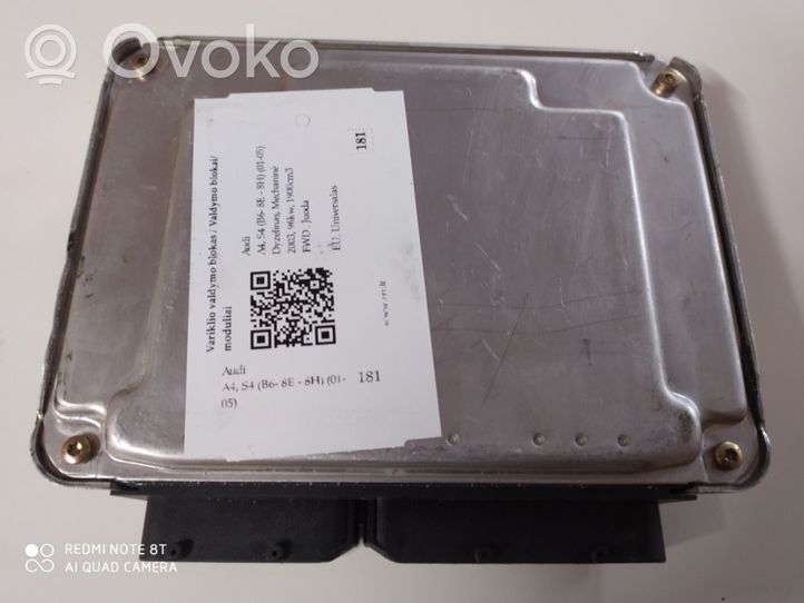 Audi A4 S4 B6 8E 8H Engine control unit/module 038906019JQ