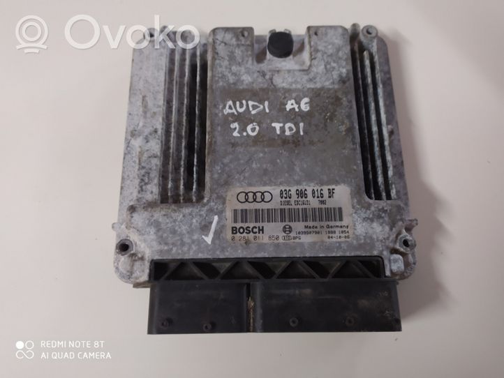 Audi A6 S6 C6 4F Moottorin ohjainlaite/moduuli 0281011850