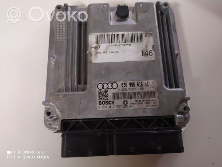 Audi A6 S6 C6 4F Moottorin ohjainlaite/moduuli 0281012557