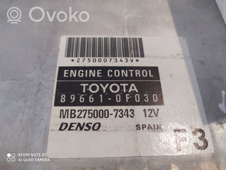 Toyota Corolla Verso AR10 Sterownik / Moduł ECU 896610F030