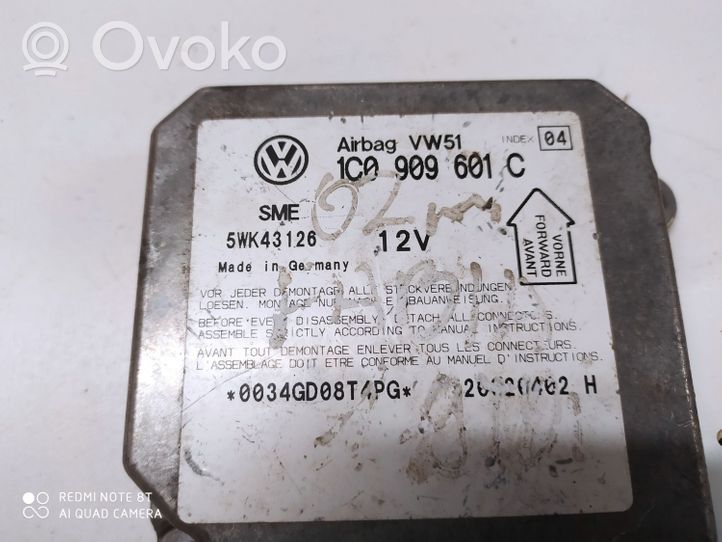 Skoda Fabia Mk1 (6Y) Module de contrôle airbag 1C0909601C