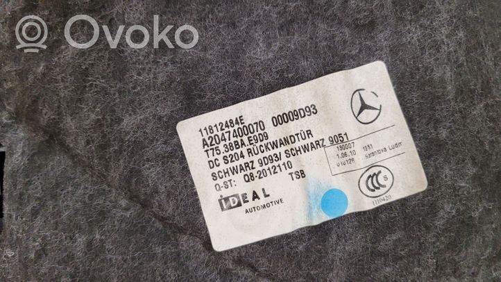 Mercedes-Benz C W204 Osłona pasa bagażnika A2047400070
