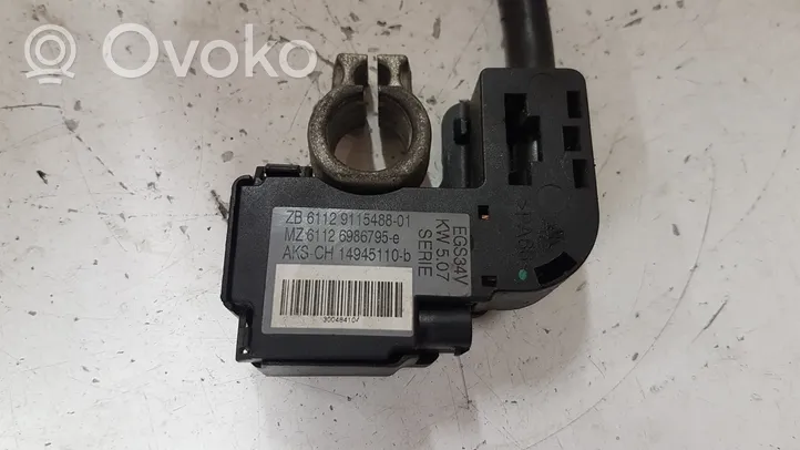 BMW 5 E60 E61 Cavo negativo messa a terra (batteria) 6112911548801