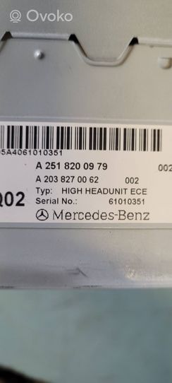 Mercedes-Benz R W251 Radio / CD/DVD atskaņotājs / navigācija A2518200979