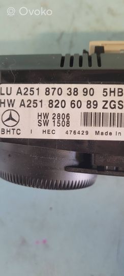 Mercedes-Benz R W251 Ilmastoinnin ohjainlaite A2518703890