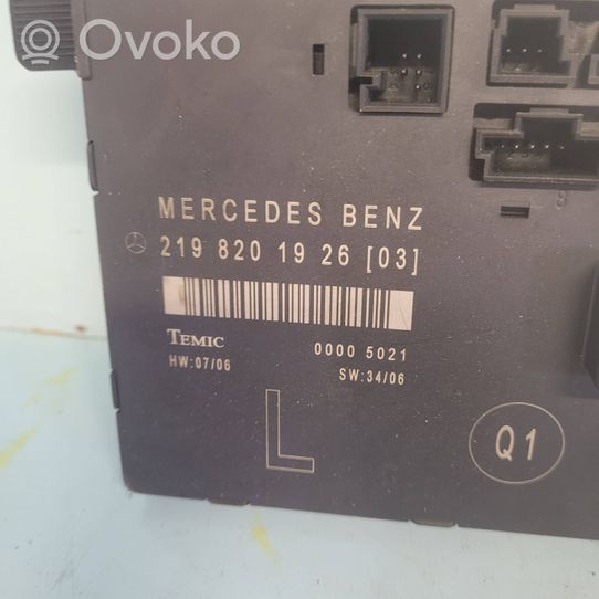 Mercedes-Benz CLS C219 Durų elektronikos valdymo blokas 2198201926