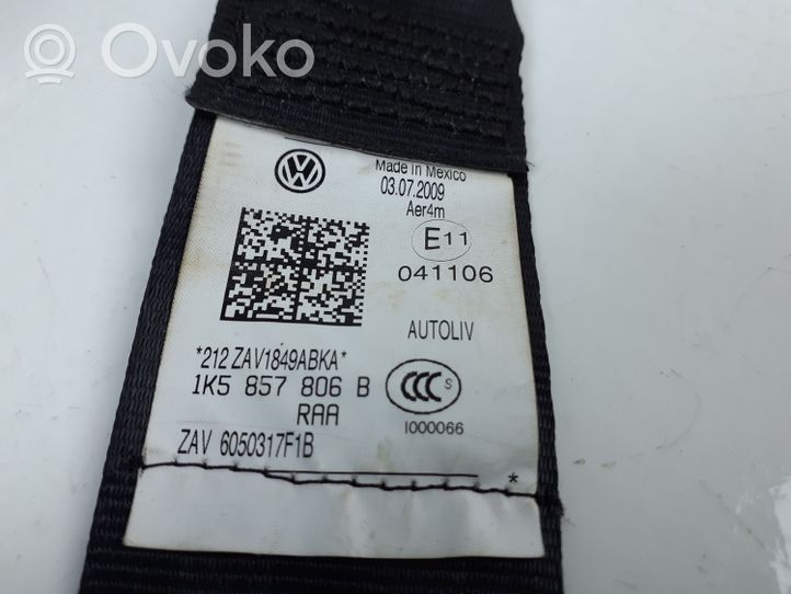 Volkswagen Jetta V Takaistuimen turvavyö 1K5857806B