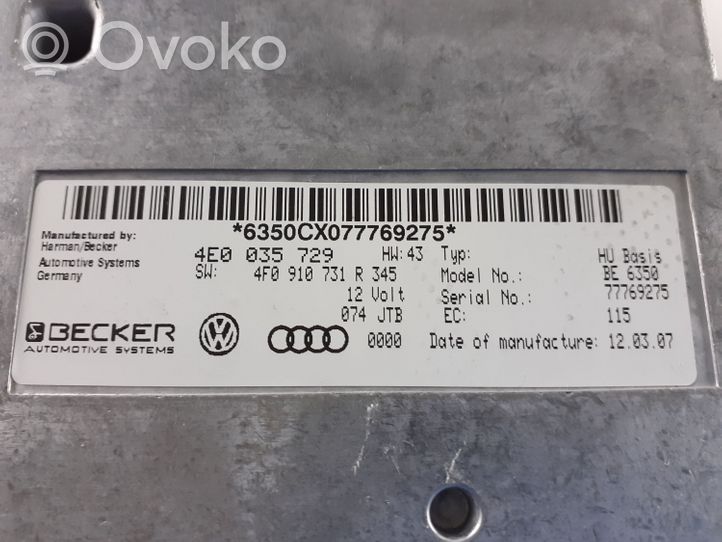 Audi A6 S6 C6 4F Jednostka MMI 4E0035729