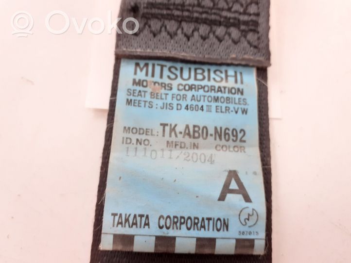 Mitsubishi Outlander Ceinture de sécurité arrière TKAB0N692