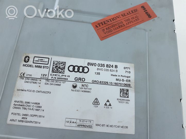 Audi A4 S4 B9 Radija/ CD/DVD grotuvas/ navigacija 8W0035824B