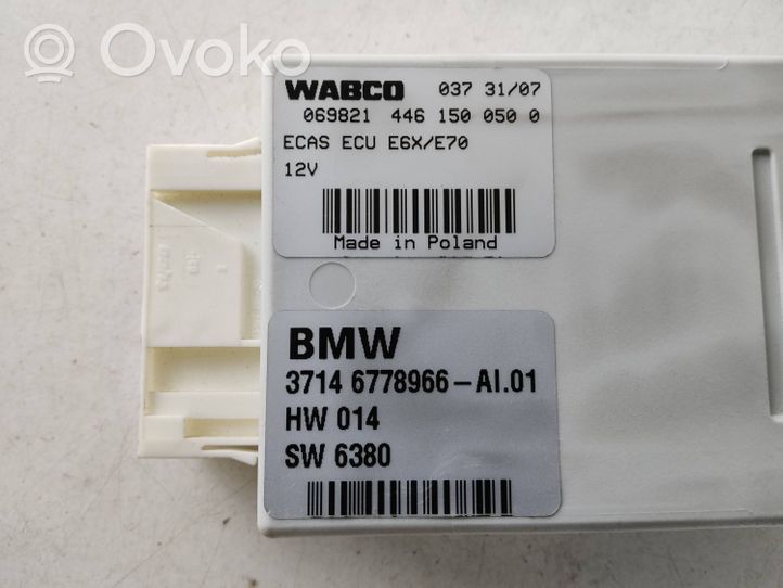 BMW X5 E70 Sterownik / Moduł tylnego zawieszenia pneumatycznego 6778966