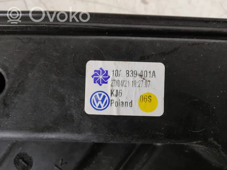 Volkswagen ID.3 Meccanismo di sollevamento del finestrino posteriore senza motorino 10A839401A