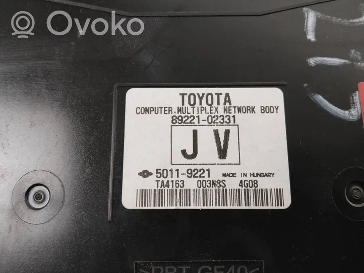 Toyota Auris E180 Muut ohjainlaitteet/moduulit 8922102331