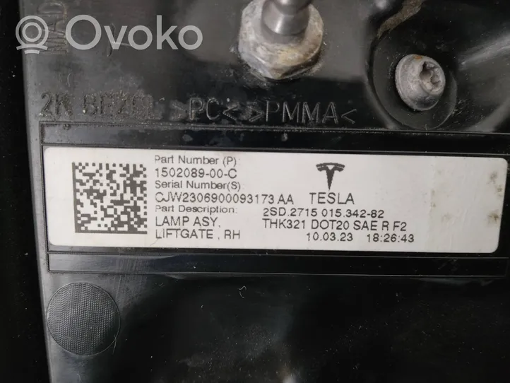 Tesla Model Y Luci posteriori del portellone del bagagliaio 150208900C