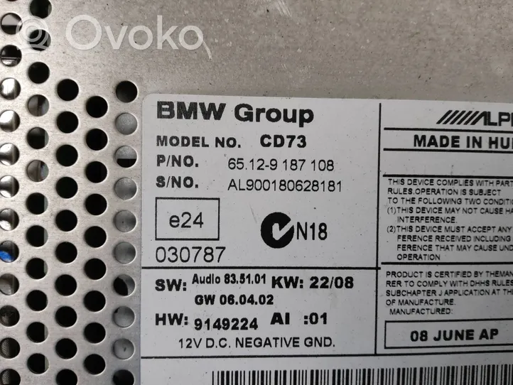 BMW 3 E90 E91 Unité principale radio / CD / DVD / GPS 9187108