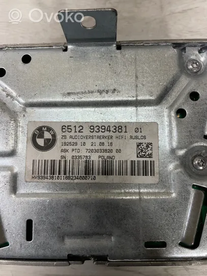 BMW 7 G11 G12 Amplificateur de son 9394381