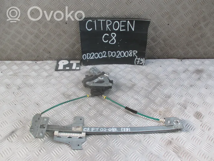 Citroen C8 Takaikkunan nostomekanismi ilman moottoria 