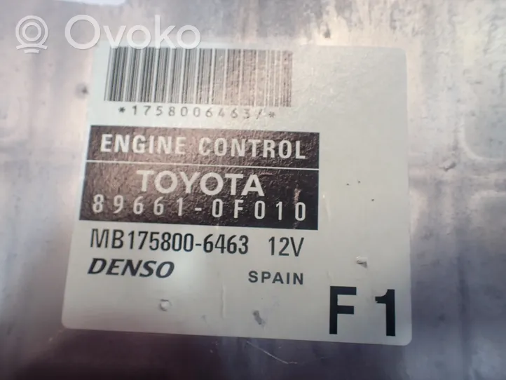 Toyota Corolla Verso E121 Moottorin ohjainlaite/moduuli (käytetyt) 896610F010