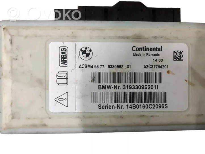 BMW 3 F30 F35 F31 Module de contrôle airbag 31933095201