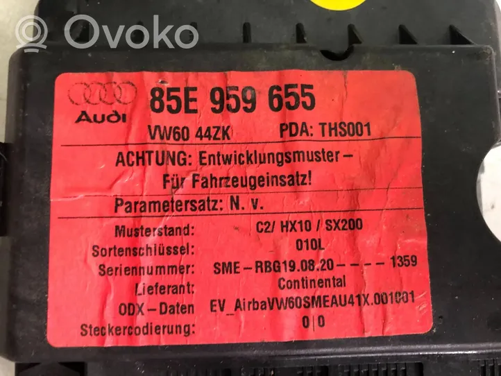 Volkswagen Multivan T6 Oro pagalvių valdymo blokas 85E959655