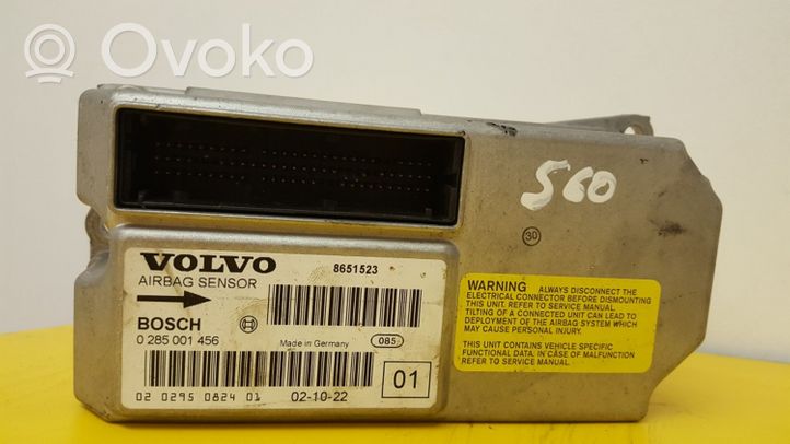 Volvo S60 Oro pagalvių valdymo blokas 0285001456
