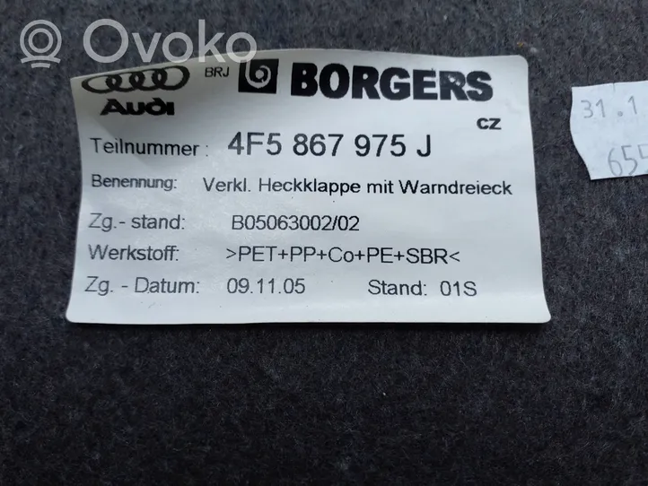 Audi A6 S6 C6 4F Takaluukun alaosan verhoilusarja 4F5867975J