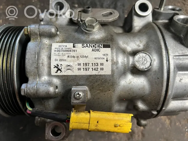 Peugeot Boxer Compressore aria condizionata (A/C) (pompa) 9819711380