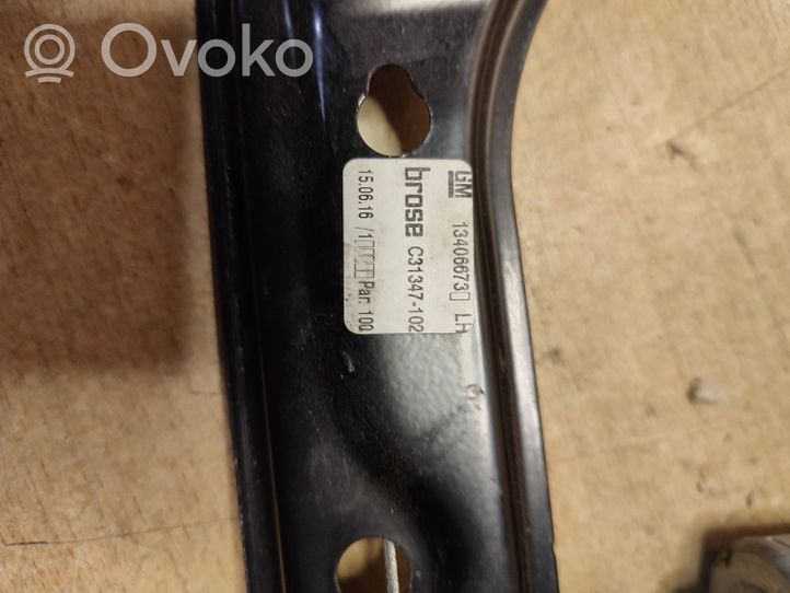 Opel Astra K Front door window regulator with motor 13406673