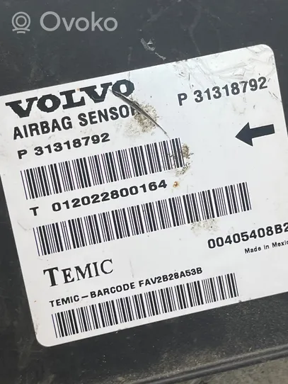 Volvo XC60 Centralina/modulo airbag 31318792