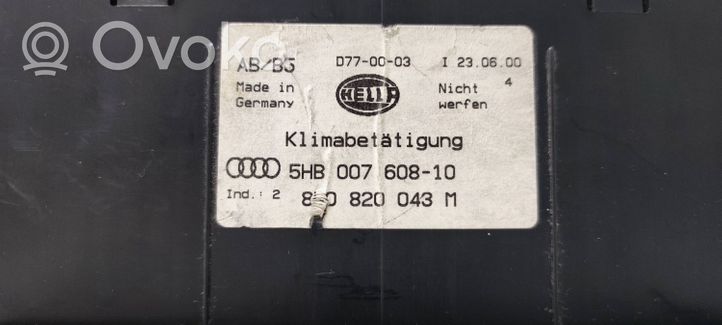 Audi A3 S3 8L Centralina del climatizzatore 8E0820043M