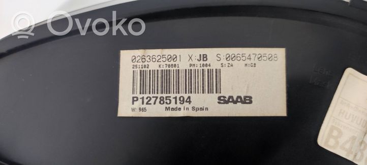 Saab 9-3 Ver2 Tachimetro (quadro strumenti) P12785194