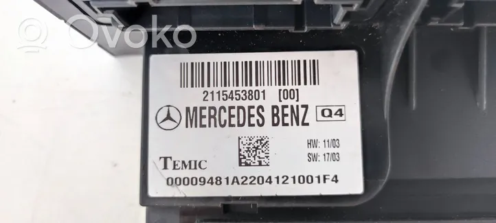 Mercedes-Benz E W211 Ramka / Moduł bezpieczników 2115453801