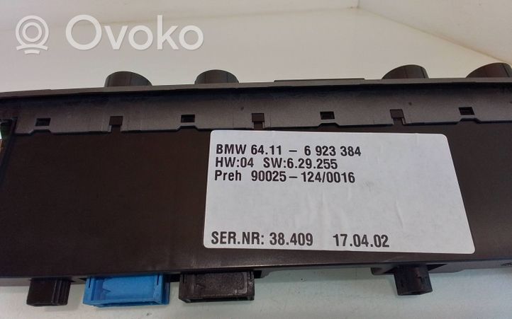 BMW 7 E65 E66 Oro kondicionieriaus/ klimato/ pečiuko valdymo blokas (salone) 6923384