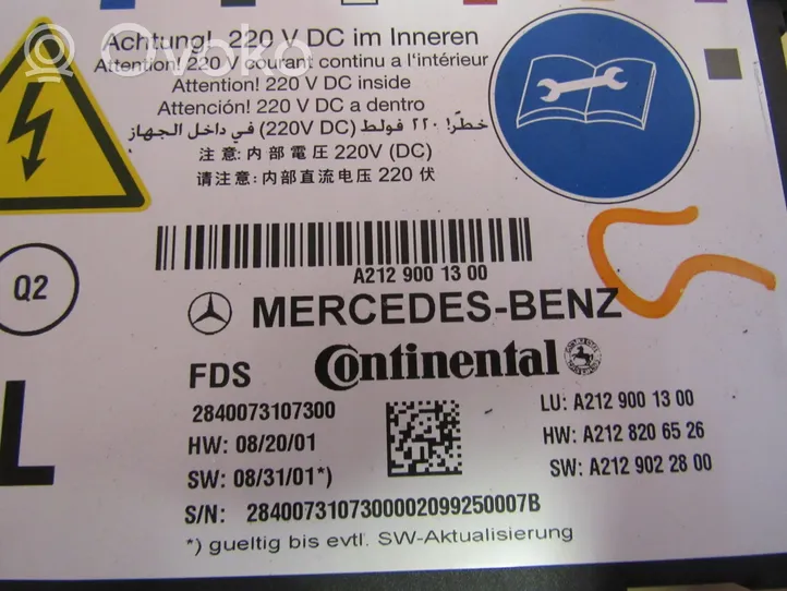 Mercedes-Benz E W212 Istuimen säädön moduuli A2129001300