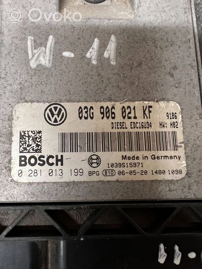 Volkswagen Touran I Unité de commande, module ECU de moteur 03G906021KF