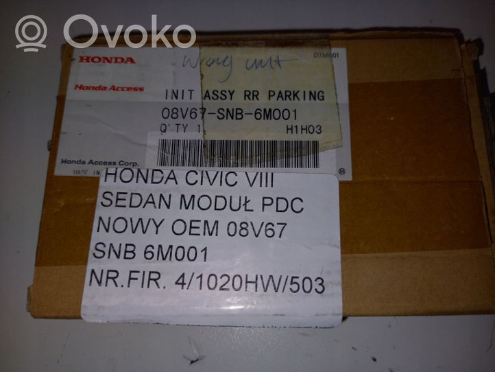 Honda Civic Sterownik / Moduł parkowania PDC 08V67SNB6M0001