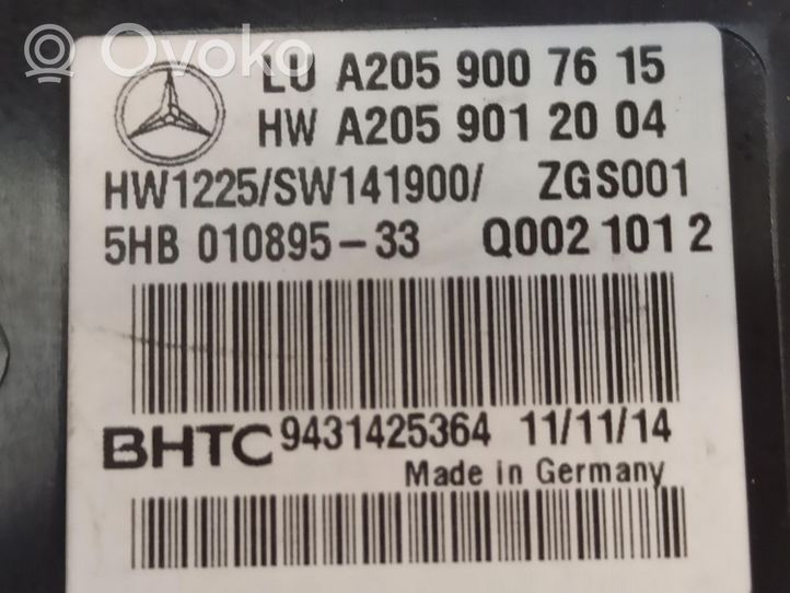 Mercedes-Benz C AMG W205 Module unité de contrôle climatisation A2059007615