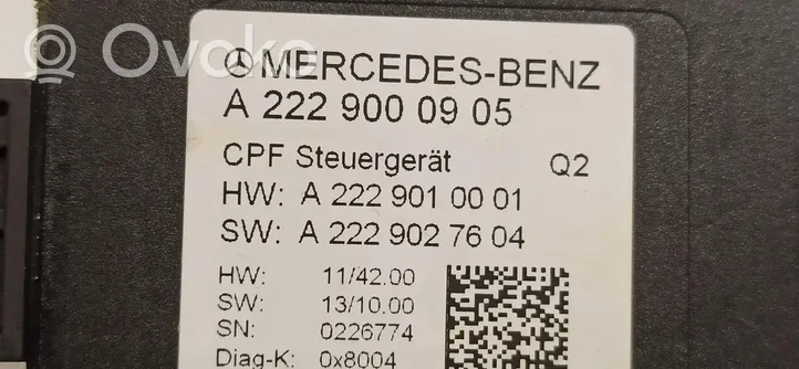Mercedes-Benz C W205 Kameros valdymo blokas A2229000905