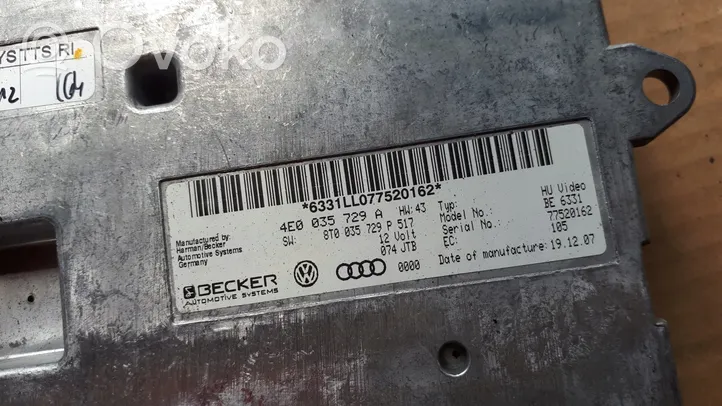 Audi A4 S4 B8 8K Multimedian ohjauslaite 4E0035729A