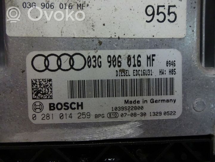 Audi A6 S6 C6 4F Variklio valdymo blokas 03G906016MF