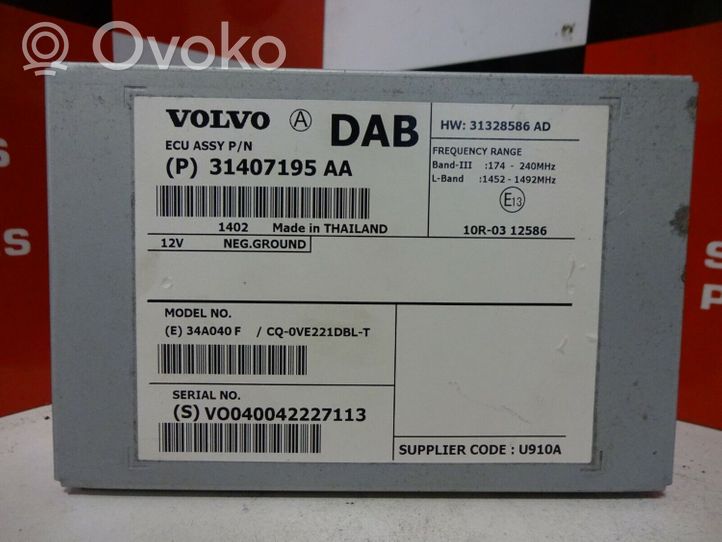 Volvo V70 Moduł / Sterownik anteny 31407195AA