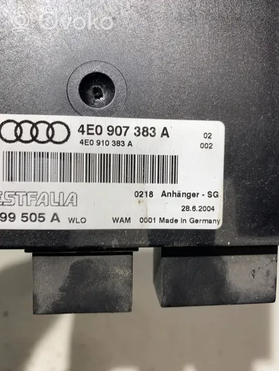 Audi A6 S6 C6 4F Tow bar trailer control unit/module 4E0907383A