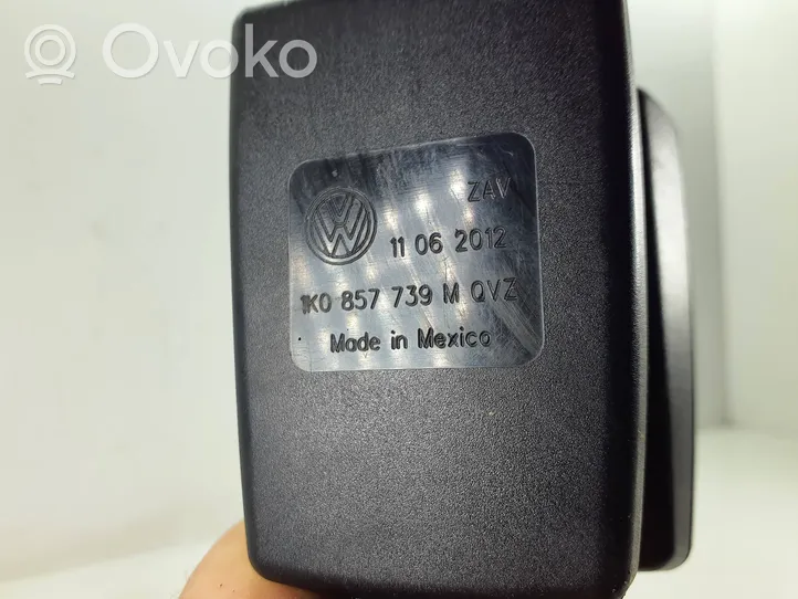 Volkswagen Golf VI Middle seatbelt buckle (rear) 1K0857739M