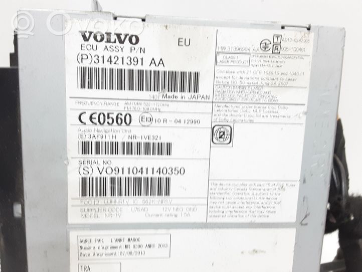 Volvo V60 Unité principale radio / CD / DVD / GPS 31421391AA