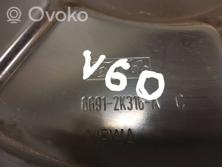 Volvo V60 Couvercle anti-poussière disque de plaque de frein arrière 6G912K316A